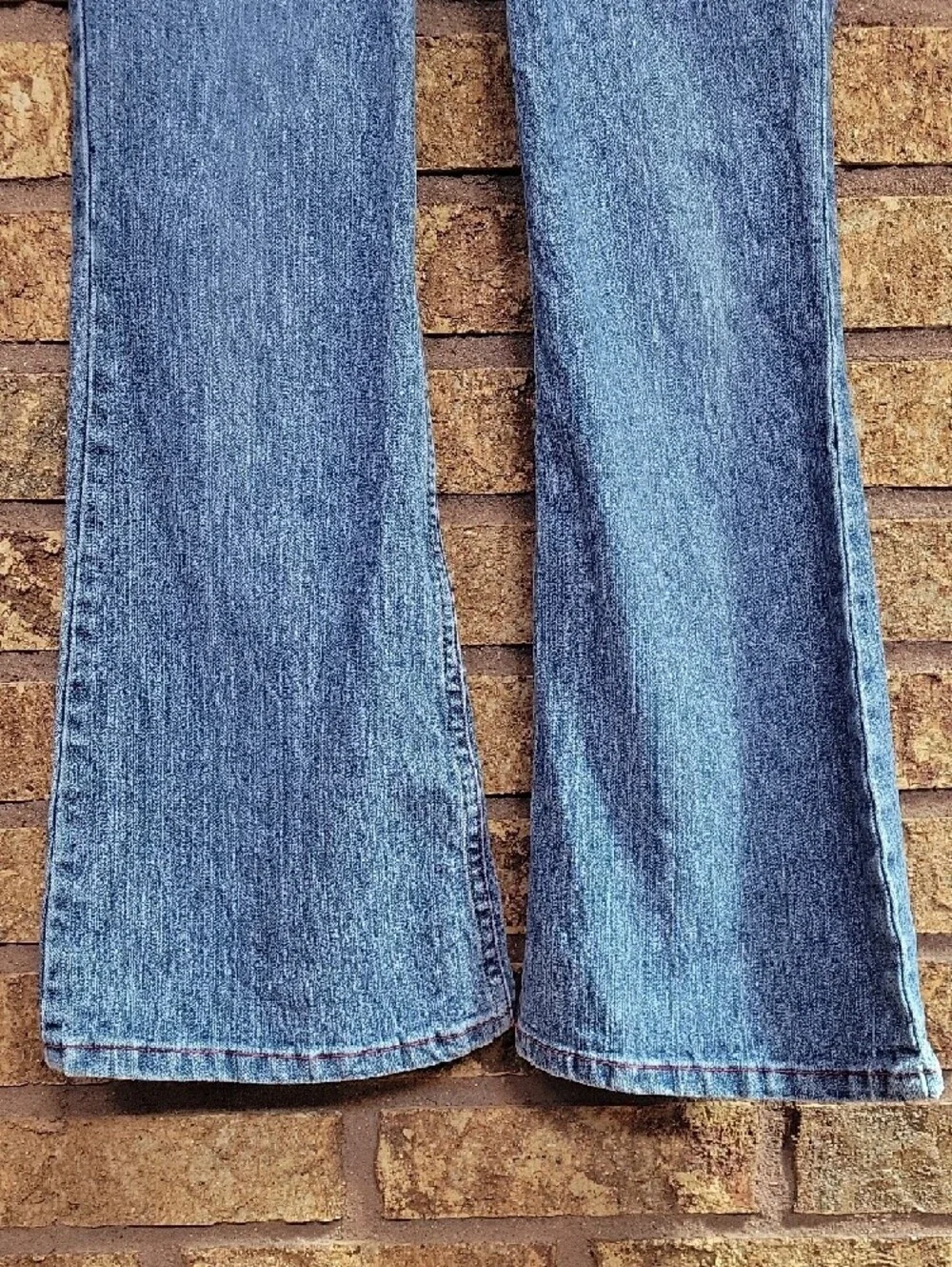 lei Flared Floral Embroidered Denim Jeans Size 12 Stretch